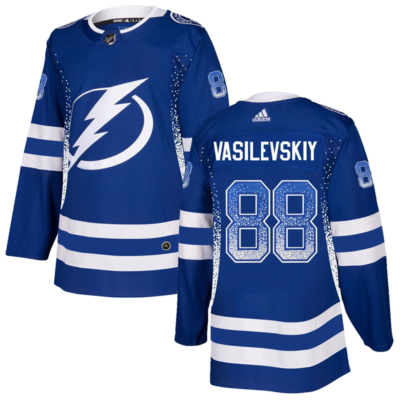 Lightning 88 Andrei Vasilevskiy Blue Drift Fashion Jersey