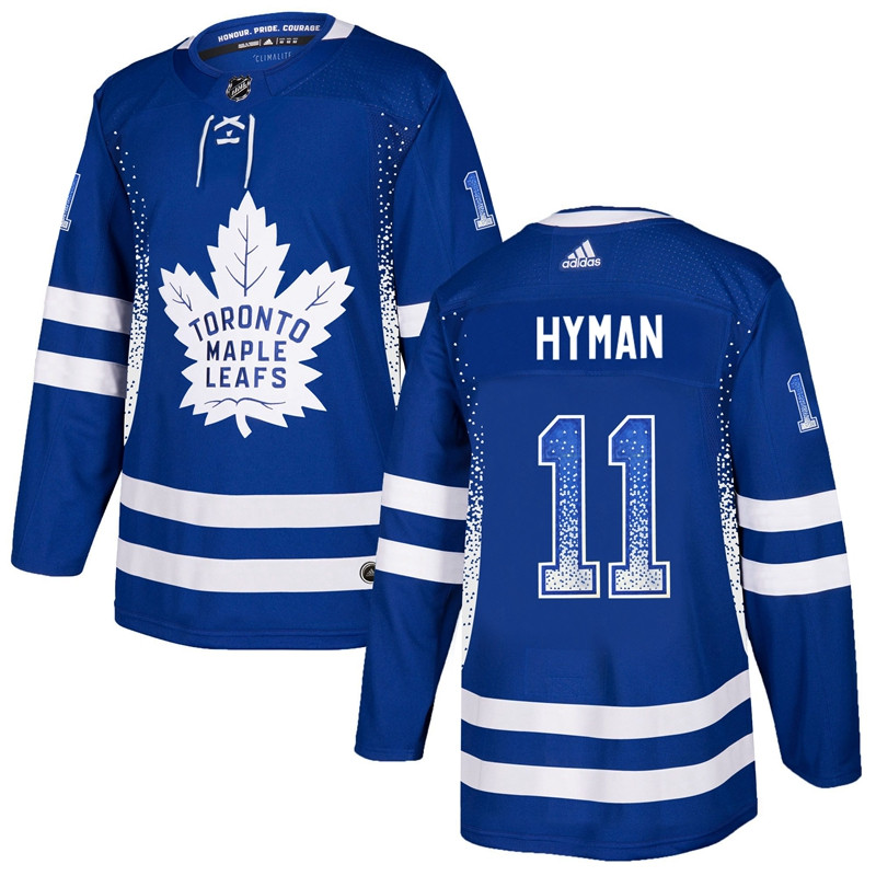 Maple Leafs 11 Zach Hyman Blue Drift Fashion Jersey