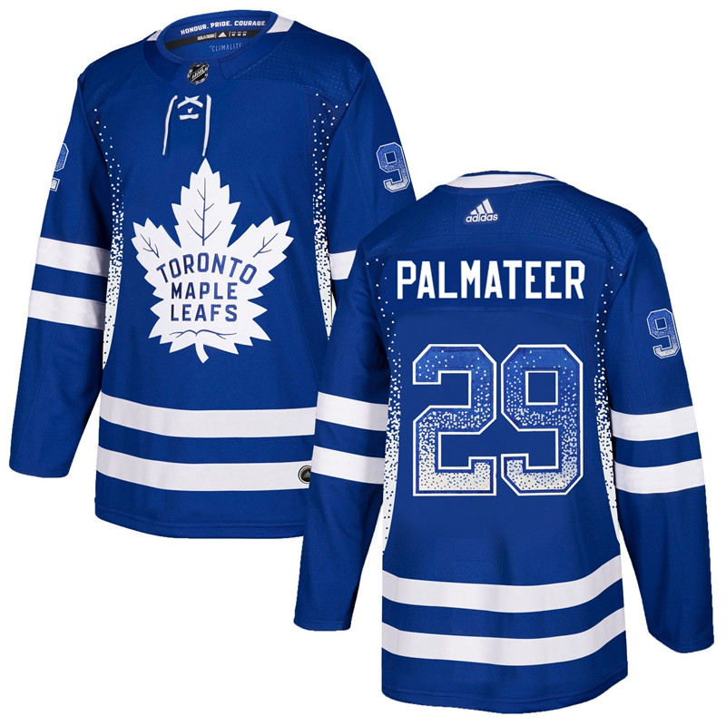 Maple Leafs 29 Mike Palmateer Blue Drift Fashion Jersey