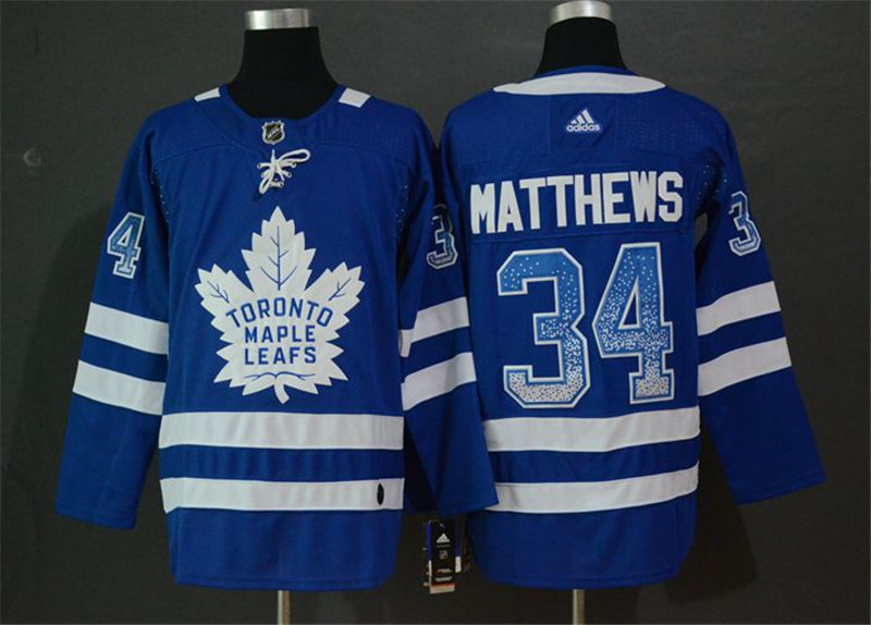 Maple Leafs 34 Auston Matthews Blue Drift Fashion Jersey