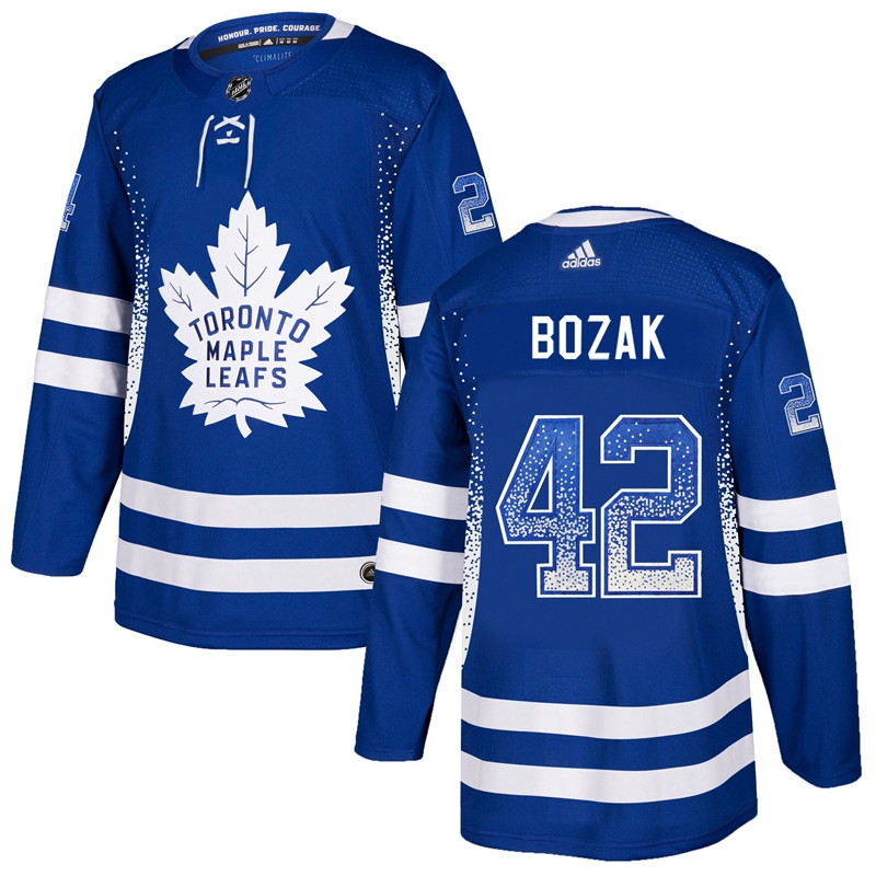 Maple Leafs 42 Tyler Bozak Blue Drift Fashion Jersey