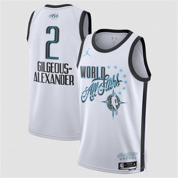 Men's 2026 All Star 2 Shai Gilgeous Alexander White Stitched Basketball Jersey
