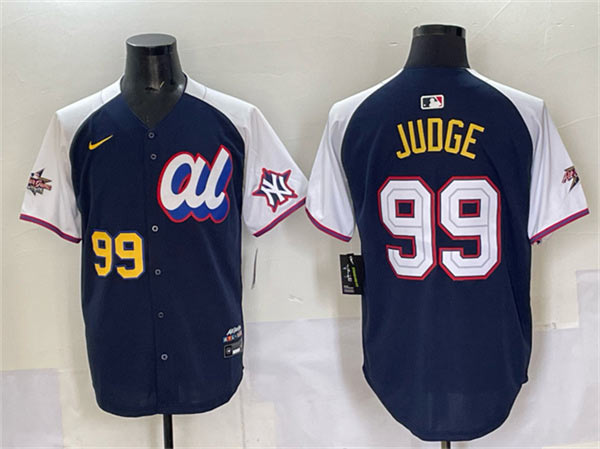 Men's American League 99 Aaron Judge Navy Alternate 2025 All Star Edition Limited Stitched Baseball Jersey