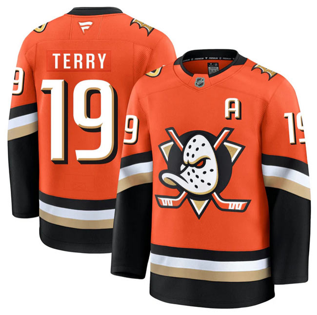 Men's Anaheim Ducks 19 Troy Terry Orange 2026 Home Stitched Hockey Jersey
