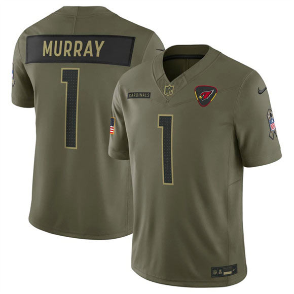 Men's Arizona Cardinals 1 Kyler Murray Olive 2025 F.U.S.E. Salute to Service Limited Football Stitched Jersey