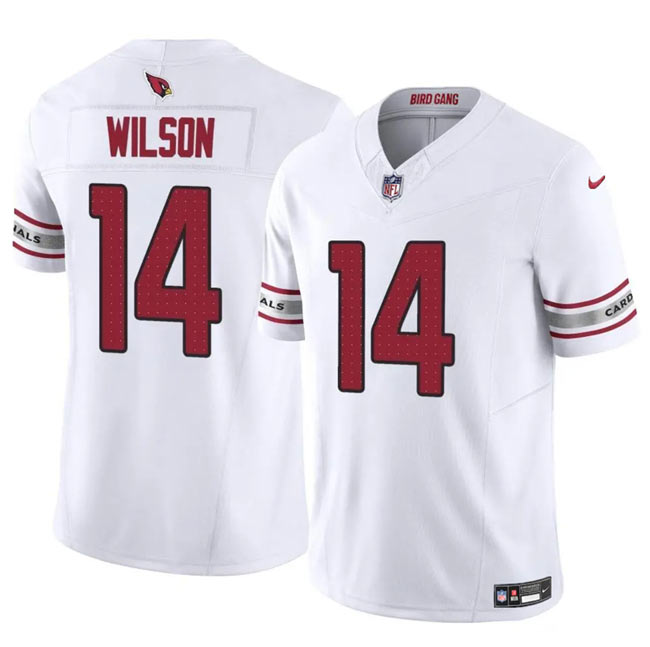 Men's Arizona Cardinals 14 Michael Wilson White 2025 F.U.S.E. Vapor Untouchable Limited Football Stitched Jersey