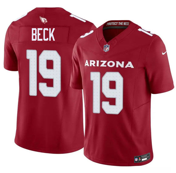 Men's Arizona Cardinals 19 Carson Beck Red 2026 Draft F.U.S.E. Vapor Untouchable Limited Football Stitched Jersey