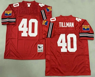 Men's Arizona Cardinals 40 Pat Tillman Red Throwback Jersey