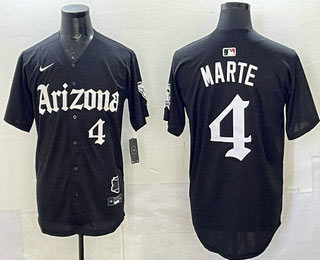 Men's Arizona Diamondbacks 4 Ketel Marte Black Vapor Premier Limited Stitched Baseball Jersey