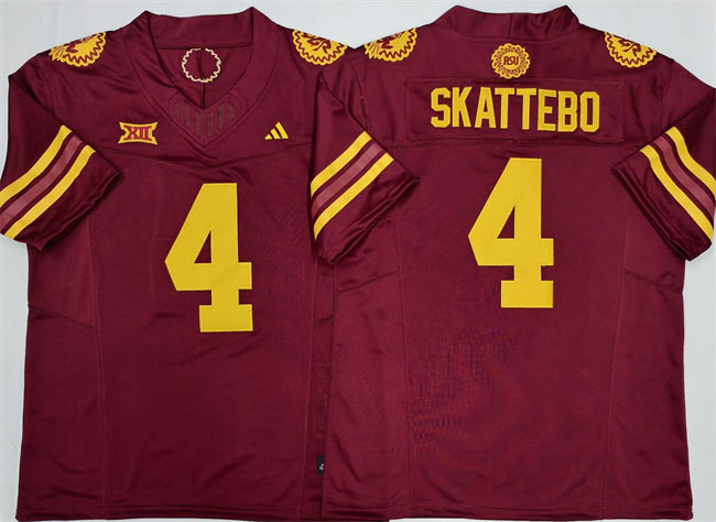Men's Arizona State Sun Devils 4 Cam Skattebo Red 2025 F.U.S.E. Vapor Limited Stitched Jersey