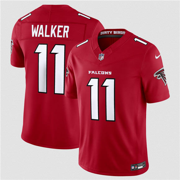 Men's Atlanta Falcons 11 Jalon Walker Red 2026 New F.U.S.E. Vapor Untouchable Limited Football Stitched Jersey