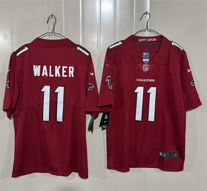 Men's Atlanta Falcons 11 Jalon Walker Red 2026 New Vapor Untouchable Limited Stitched Football Jersey