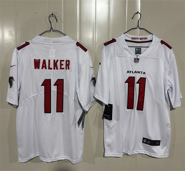 Men's Atlanta Falcons 11 Jalon Walker White 2026 New Vapor Untouchable Limited Football Stitched Jersey