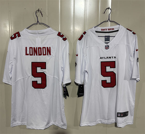 Men's Atlanta Falcons 5 Drake London White 2026 New Vapor Untouchable Limited Football Stitched Jersey