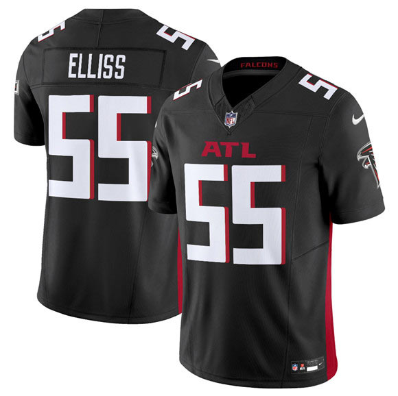 Men's Atlanta Falcons 55 Kaden Elliss Black 2025 F.U.S.E. Vapor Untouchable Limited Football Stitched Jersey