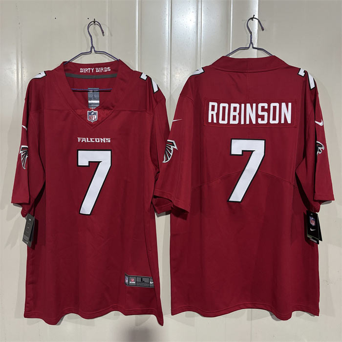 Men's Atlanta Falcons 7 Bijan Robinson Red 2026 New Vapor Untouchable Limited Stitched Football Jersey