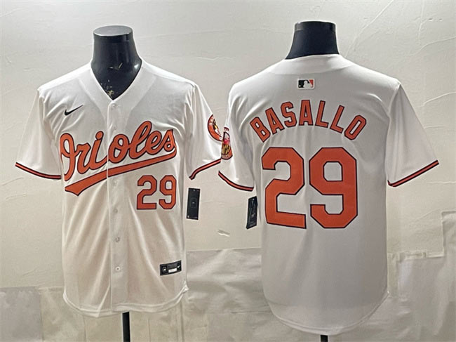 Men's Baltimore Orioles 29 Samuel Basallo White 2025 Limited Stitched Baseball Jersey