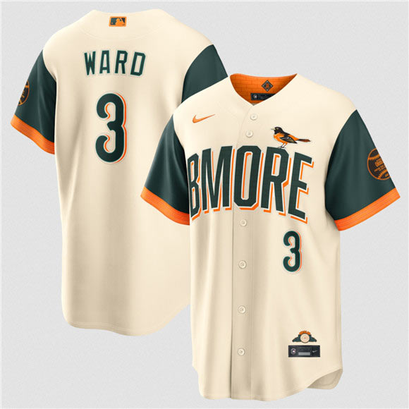 Men's Baltimore Orioles 3 Taylor Ward Natural 2026 City Connect Stadium Stitched Baseball Jersey