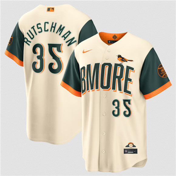 Men's Baltimore Orioles 35 Adley Rutschman Natural 2026 City Connect Stadium Stitched Baseball Jersey