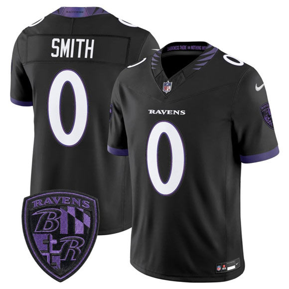 Men's Baltimore Ravens 0 Roquan Smith Black 2026 F.U.S.E. Alternate Vapor Limited Football Stitched Jersey