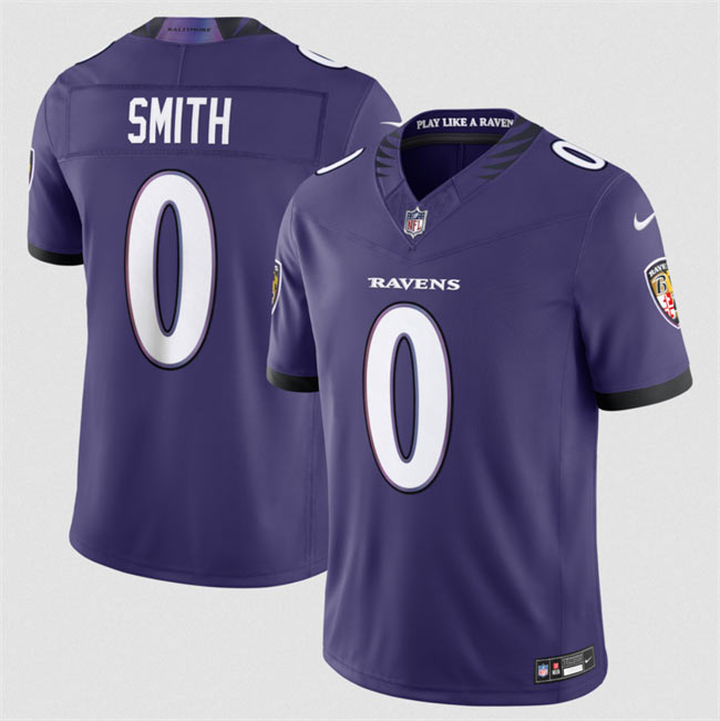 Men's Baltimore Ravens 0 Roquan Smith Purple 2026 F.U.S.E Vapor Stitched Limited Football Jersey