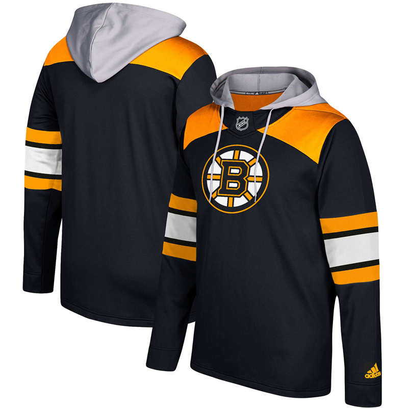 Men's Boston Bruins Black Silver Jersey Pullover Hoodie