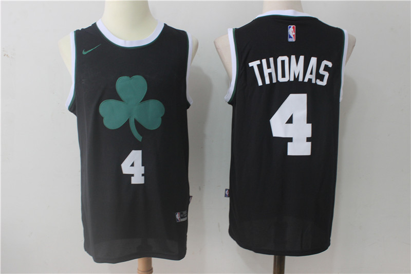 Men's Boston Celtics #4 Isaiah Thomas All Black 2017 2018 Swingman Stitched NBA Jersey