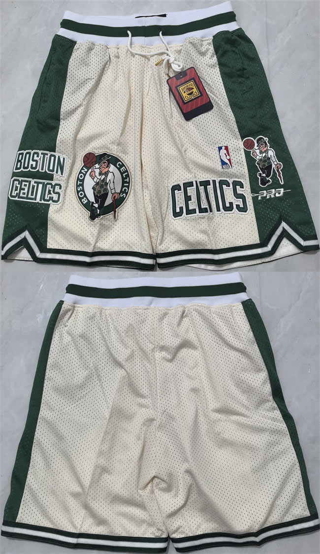 Men's Boston Celtics White Shorts (Run Small)