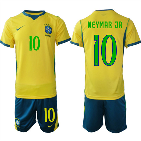 Men's Brazil 10 NEYMAR JR National Team FIFA x World Cup 2026 Home On Field Jersey