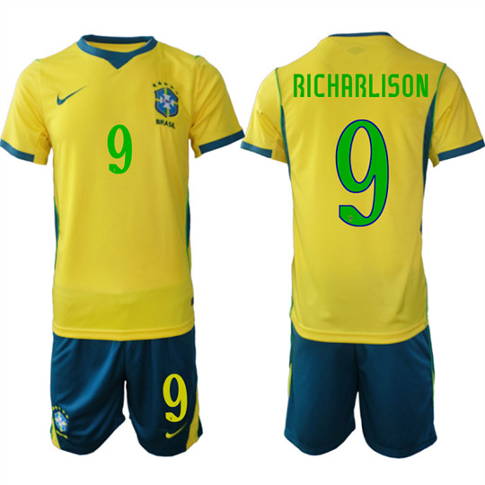 Men's Brazil 9 RICHARLISON National Team FIFA x World Cup 2026 Home On Field Jersey