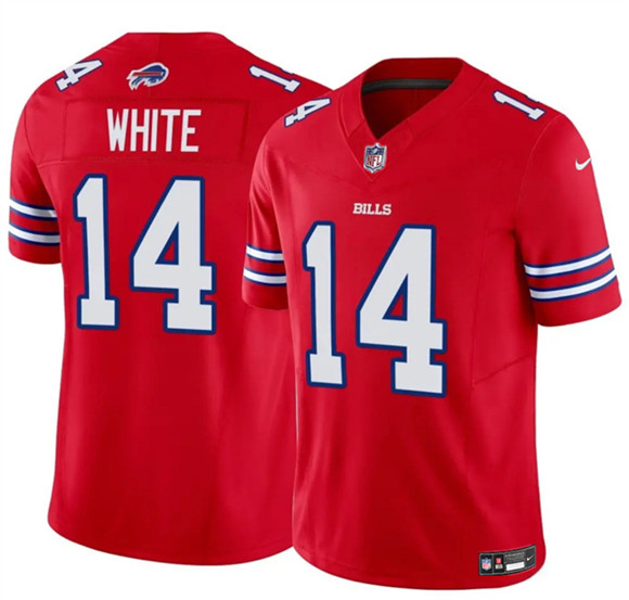 Men's Buffalo Bills 14 Mike White Red 2025 F.U.S.E. Vapor Untouchable Limited Football Stitched Jersey