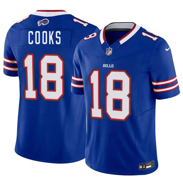 Men's Buffalo Bills 18 Brandin Cooks Blue 2025 F.U.S.E. Vapor Untouchable Limited Football Stitched Jersey