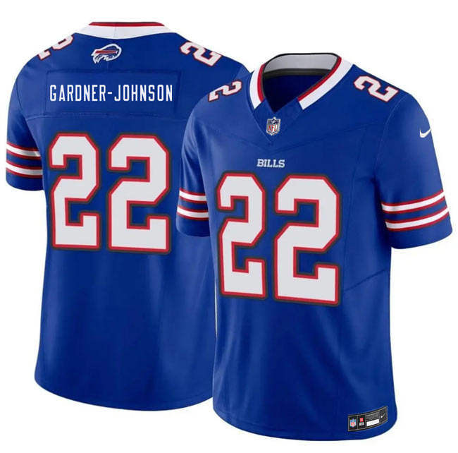 Men's Buffalo Bills 22 C.J. Gardner Johnson Blue 2026 F.U.S.E. Vapor Untouchable Limited Stitched Football Jersey