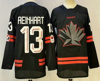 Men's Canada Hockey 13 Sam Reinhart Black Stitched Jersey