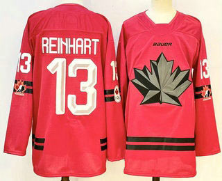 Men's Canada Hockey 13 Sam Reinhart Red Stitched Jersey
