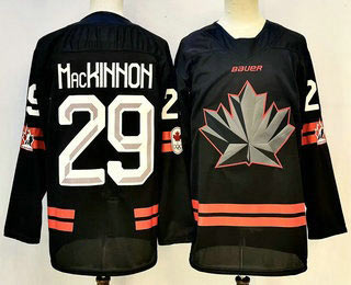 Men's Canada Hockey 29 Nathan MacKinnon Black Stitched Jersey