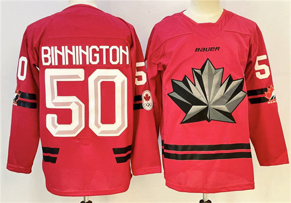 Men's Canada Hockey 50 Connor McDavid Red Stitched Jersey