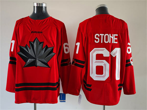 Men's Canada Hockey 61 Mark Stone Red Stitched Jersey