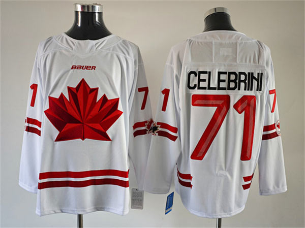 Men's Canada Hockey 71 Anthony Cirelli White Stitched Jersey