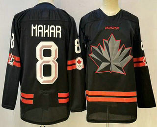 Men's Canada Hockey 8 Cale Makar Black Stitched Jersey