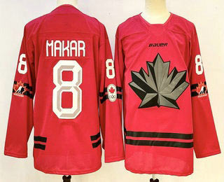 Men's Canada Hockey 8 Cale Makar Red Stitched Jersey