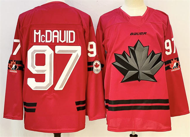 Men's Canada Hockey 97 Connor McDavid Red Stitched Jersey