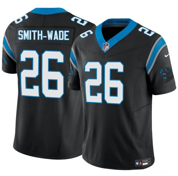 Men's Carolina Panthers 26 Chau Smith Wade Black 2025 F.U.S.E. Vapor Limited Football Stitched Jersey
