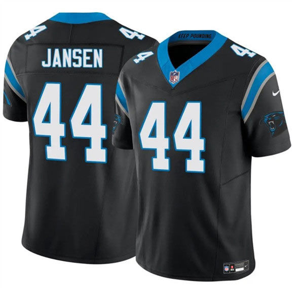 Men's Carolina Panthers 44 J.J. Jansen Black 2025 F.U.S.E. Vapor Limited Football Stitched Jersey