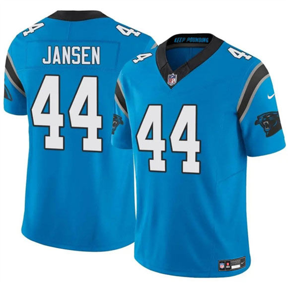 Men's Carolina Panthers 44 J.J. Jansen Blue 2025 F.U.S.E. Vapor Limited Football Stitched Jersey