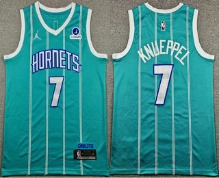 Men's Charlotte Hornets 1 Kon Knueppel Blue Icon Sponsor Swingman Jersey