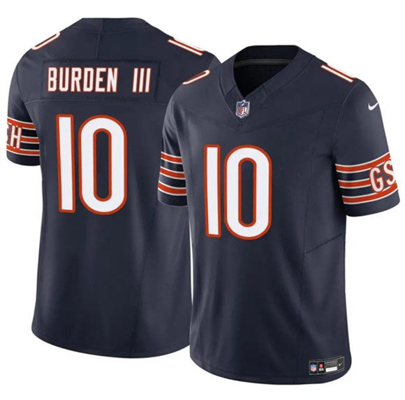 Men's Chicago Bears 10 Luther Burden III Navy 2025 F.U.S.E. Vapor Untouchable Limited Football Stitched Jersey