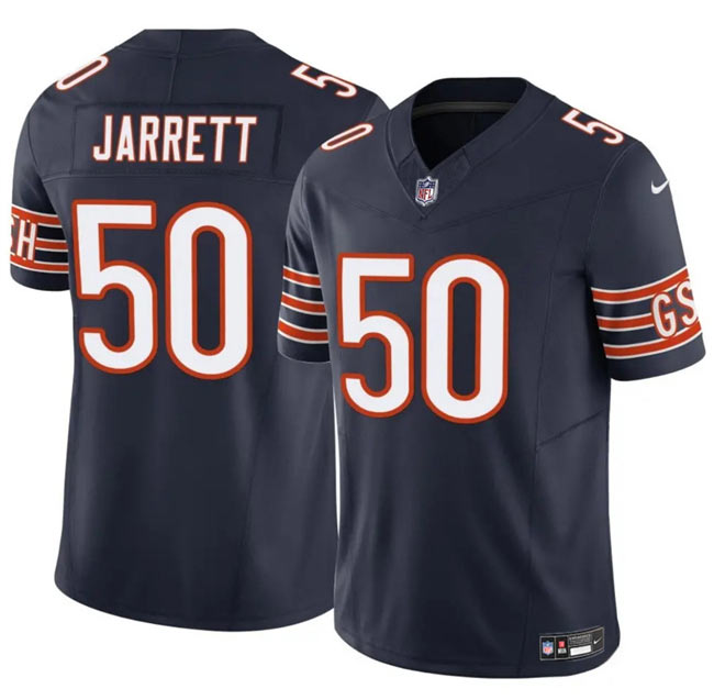 Men's Chicago Bears 50 Grady Jarrett Navy 2025 F.U.S.E. Vapor Untouchable Limited Stitched Football Jersey
