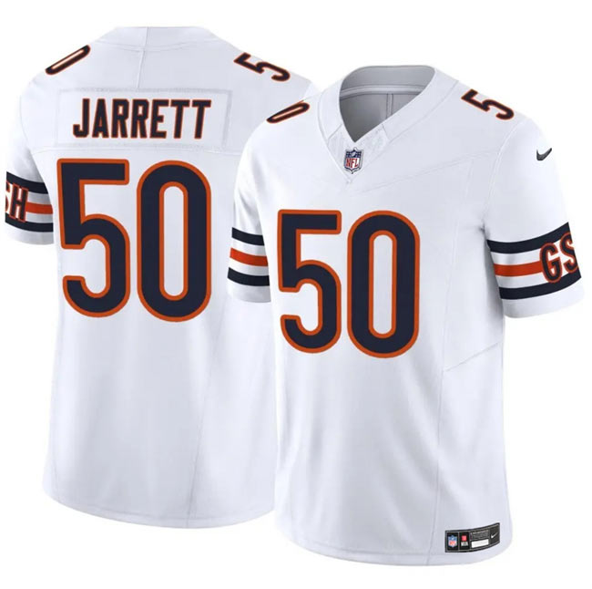 Men's Chicago Bears 50 Grady Jarrett White 2025 F.U.S.E. Vapor Untouchable Limited Stitched Football Jersey