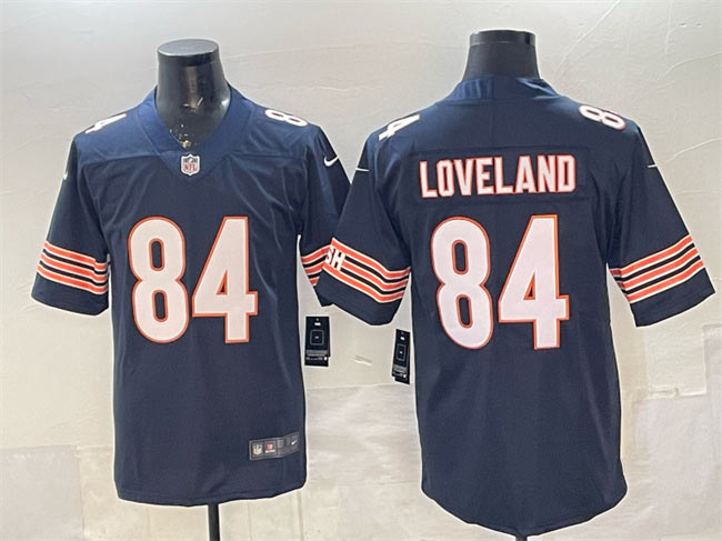 Men's Chicago Bears 84 Colston Loveland Navy Vapor Untouchable Football Stitched Jersey